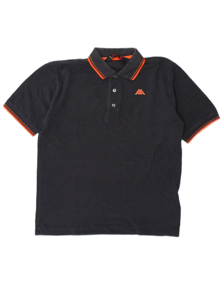 Kappa Polo Homme Petit Gris Rayé Coton