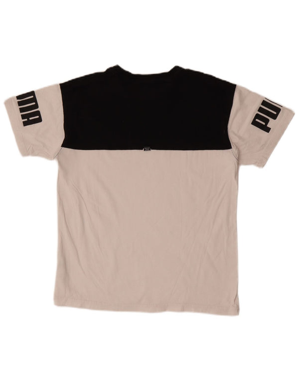 Puma T-Shirt Graphique Garçon 13-14 ans Blanc Colorblock Coton