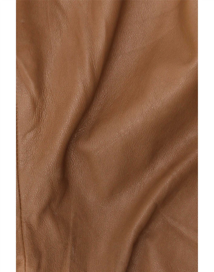 Conbipel Pantalon Bootcut En Cuir Femme IT 46 Large W34 L32 Beige