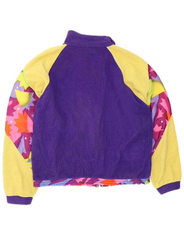 Veste polaire homme vintage UK 42 XL Violet Colourblock Polyester