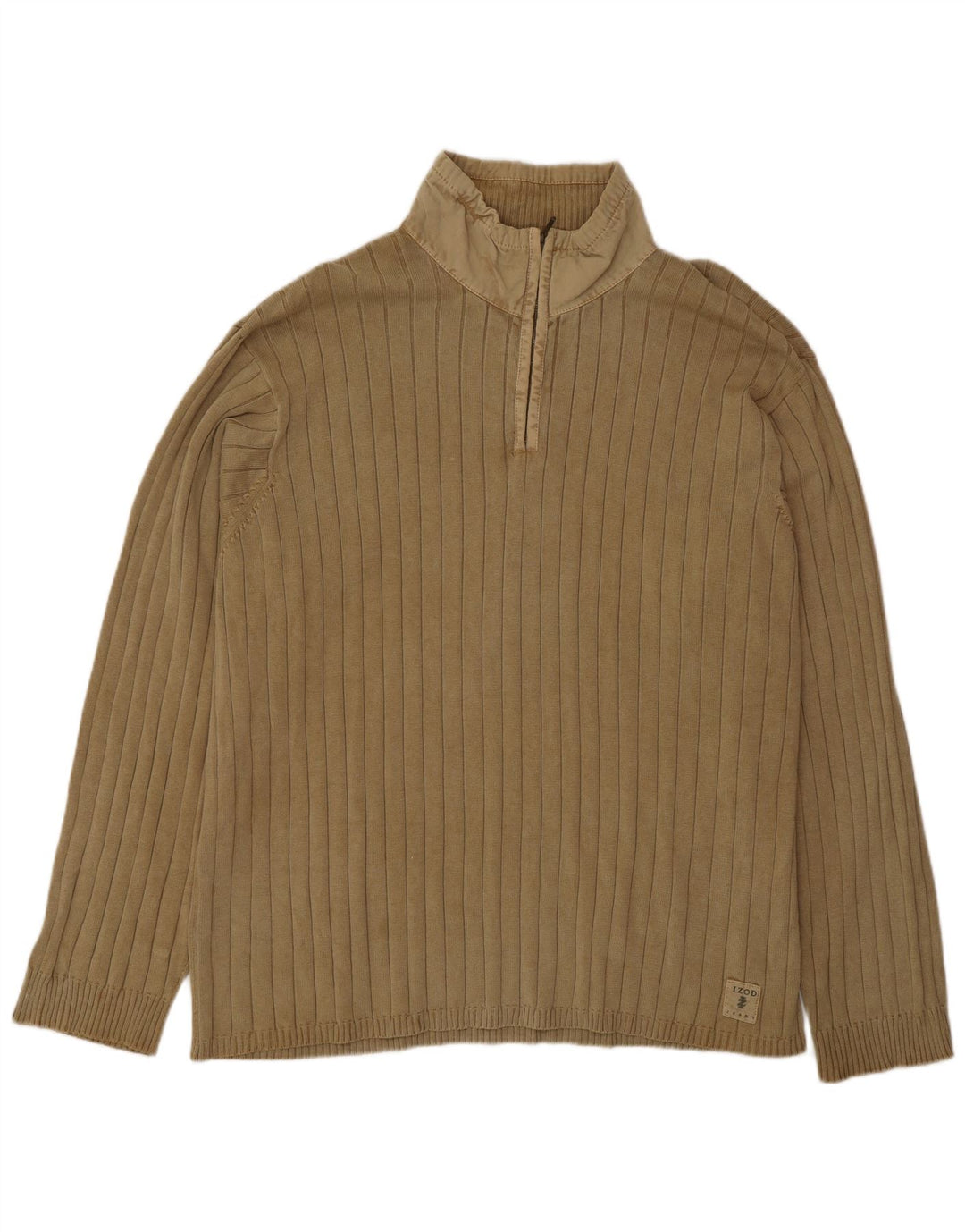 Izod Pull col zippé pour homme XL en coton marron