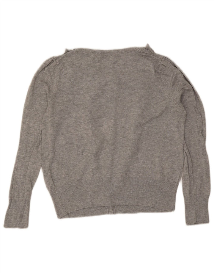 Marks & Spencer Pull Cardigan pour Femme UK 10 Petit Gris Moucheté
