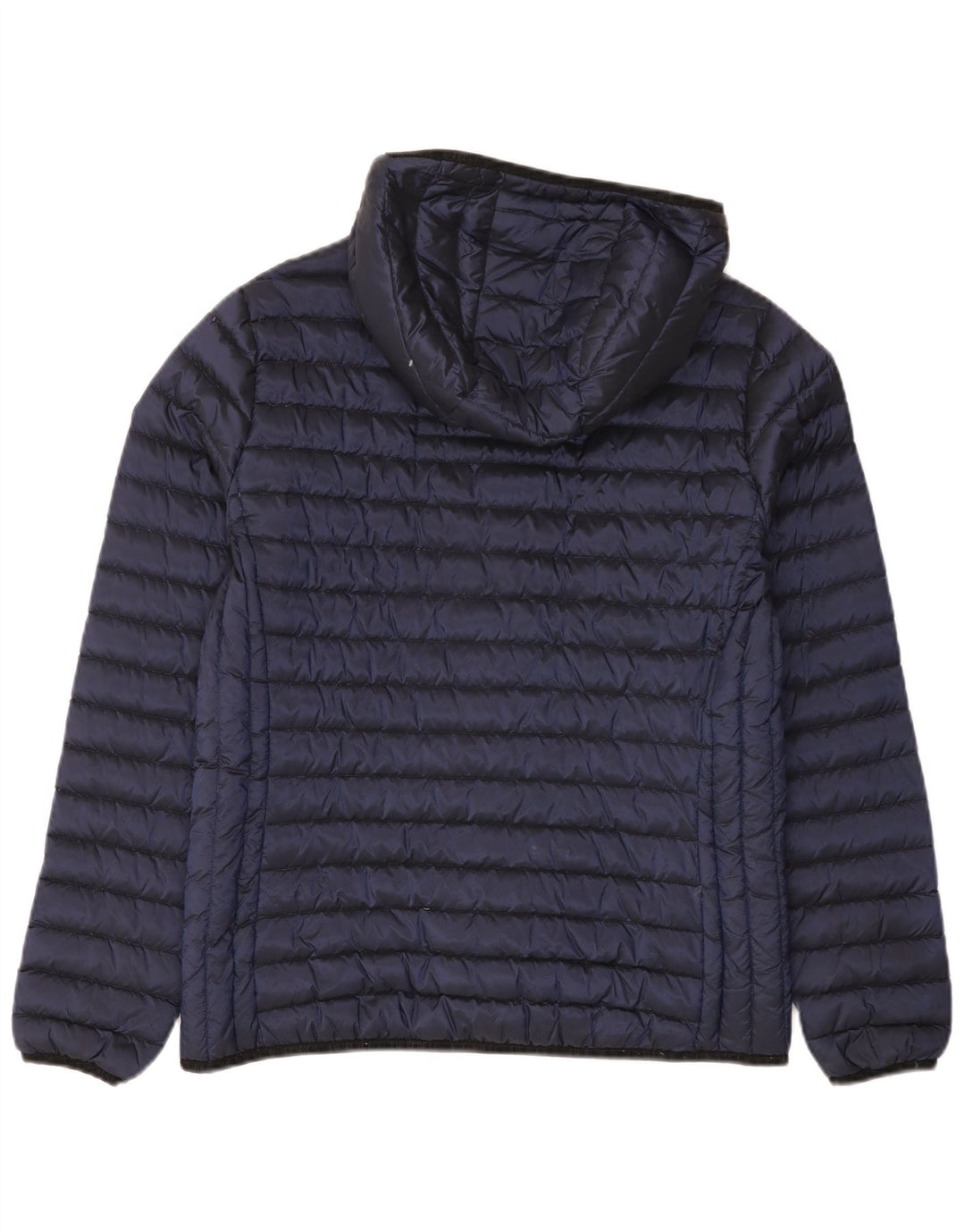 Superdry Veste matelassée à capuche pour femme UK 16 Large Bleu Marine Nylon