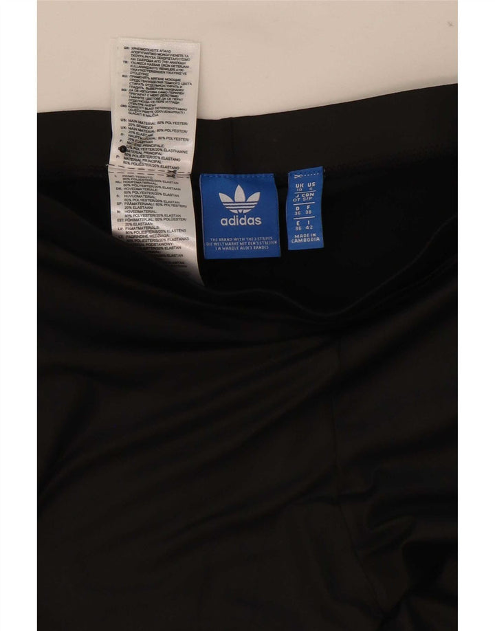 Adidas Leggings graphiques pour femmes UK 10 Small Noir Polyester