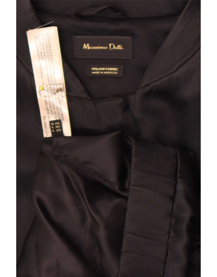 Massimo Dutti Veste Bomber Femme UK 38 Acétate Noir Moyen