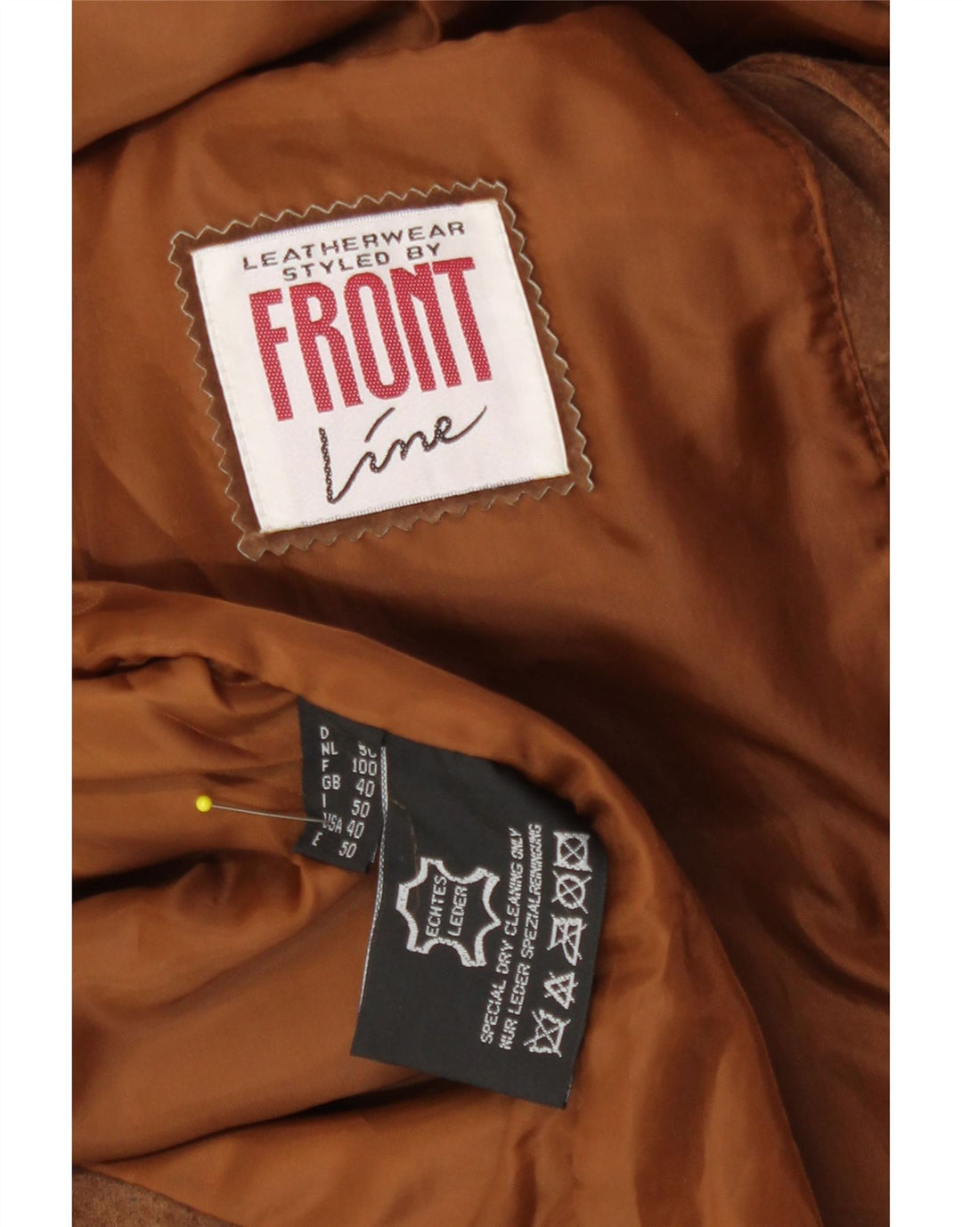 Front Line Gilet en daim pour homme UK 40 Cuir marron moyen