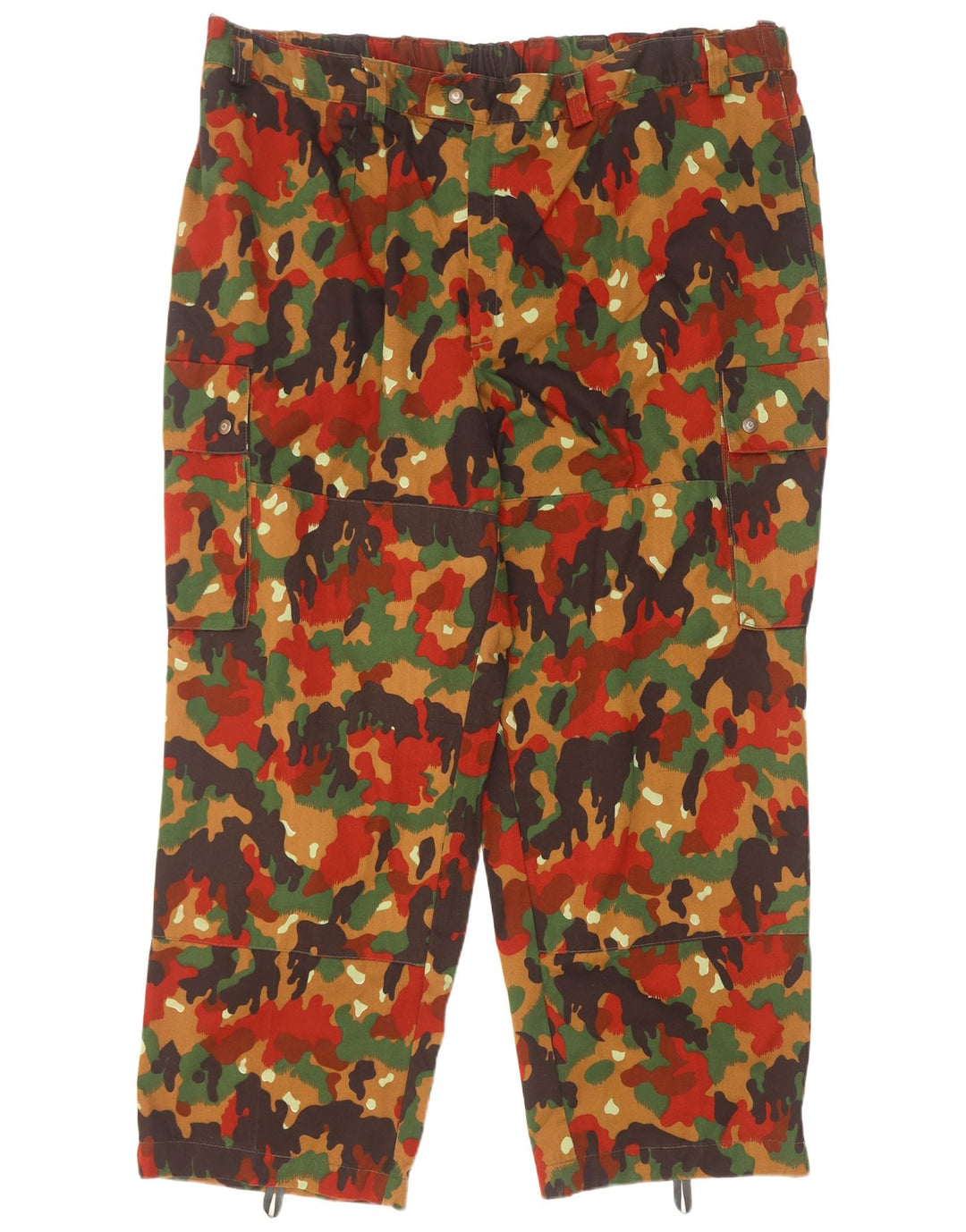 Pantalon Cargo Droit Homme Vintage W46 L31 Camouflage Multicolore