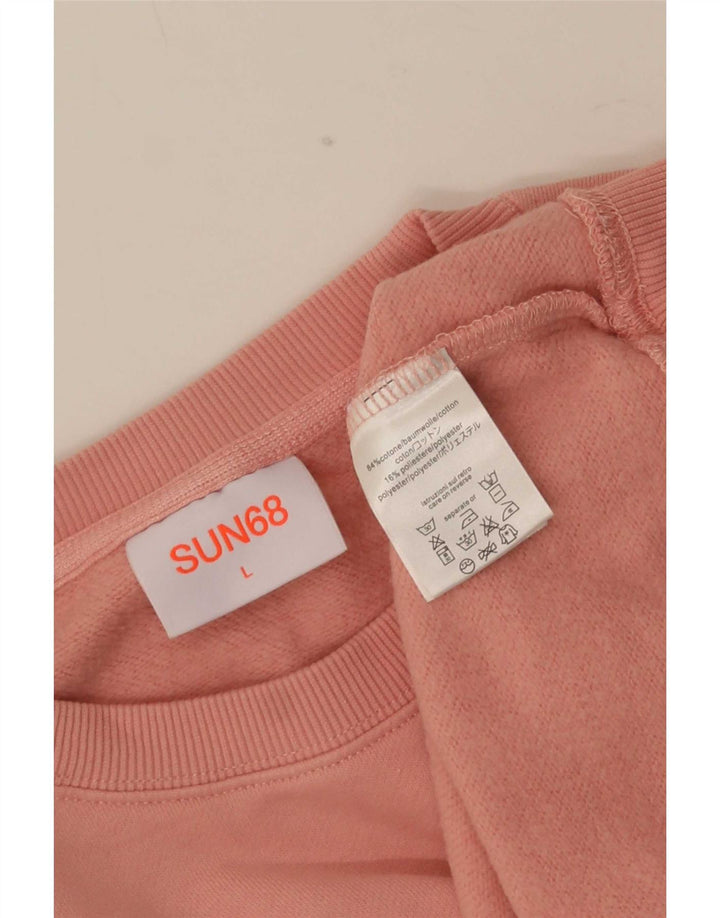 Sun68 Sweat-shirt pour homme en coton rose Taille L