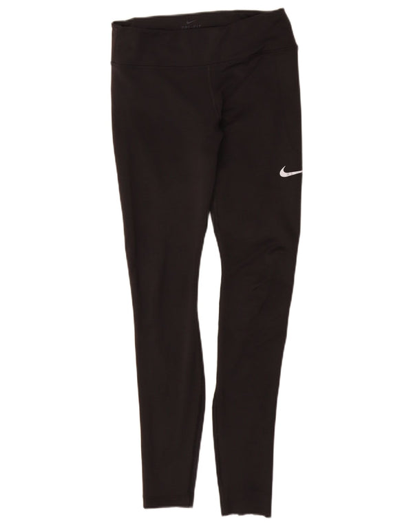 NIKE Legging Dri Fit pour femme UK 8 Small Noir Polyester