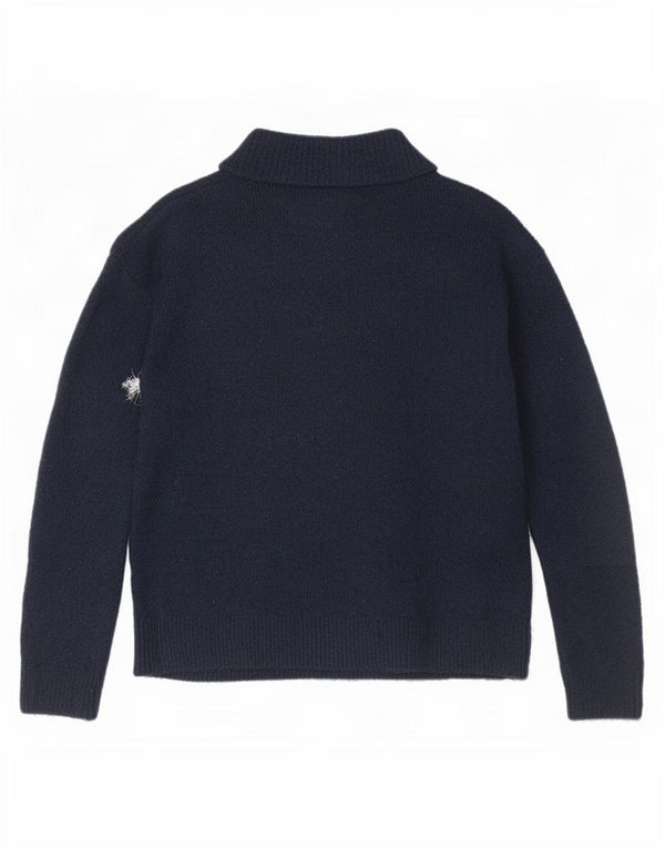 Marks & Spencer Pull col roulé pour femme UK 10 Small Bleu marine