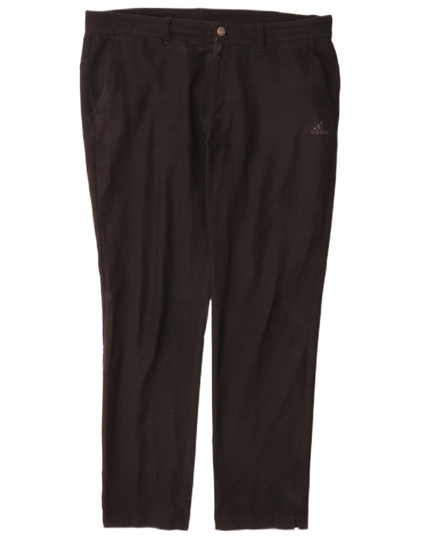 Adidas Womens Regular Chino Trousers W34 L30 Black Polyester