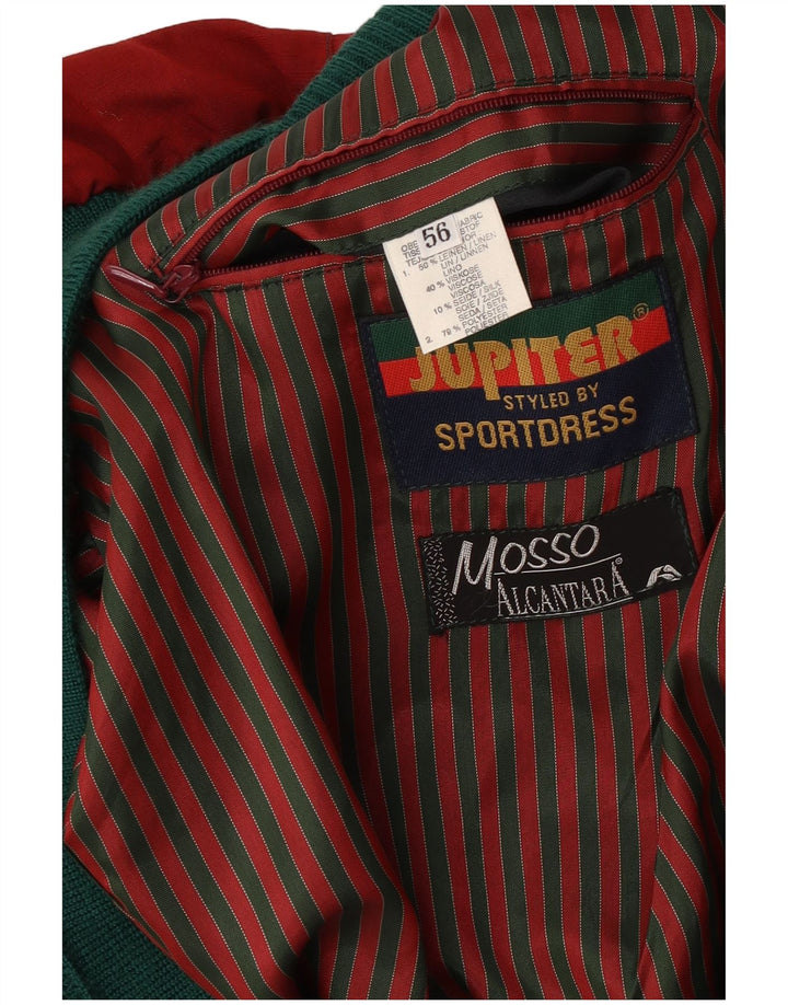 Jupiter Veste Bomber Homme IT 56 3XL Rouge Colourblock Lin