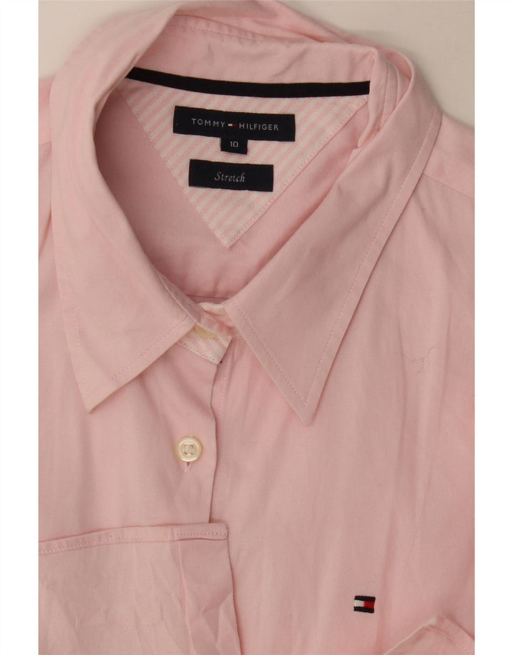 Tommy Hilfiger Chemise formelle pour femme US 10 Large Rose Rayé