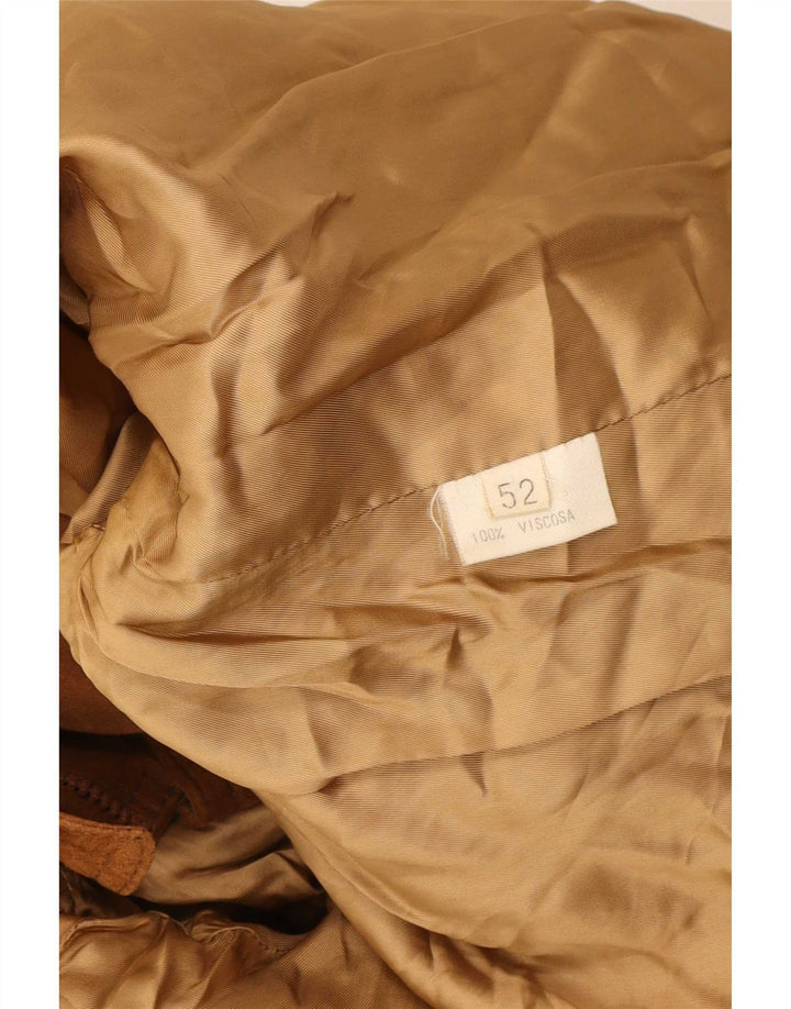 Veste Bomber En Daim Militaire Vintage Pour Homme IT 52 XL Marron
