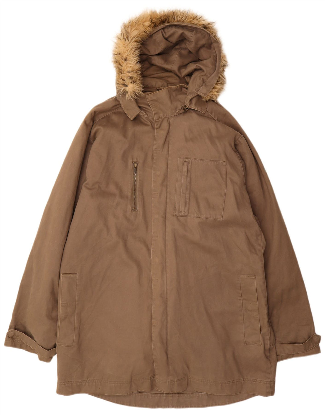 LEVI'S Parka à capuche pour homme UK 42 XL Marron Coton