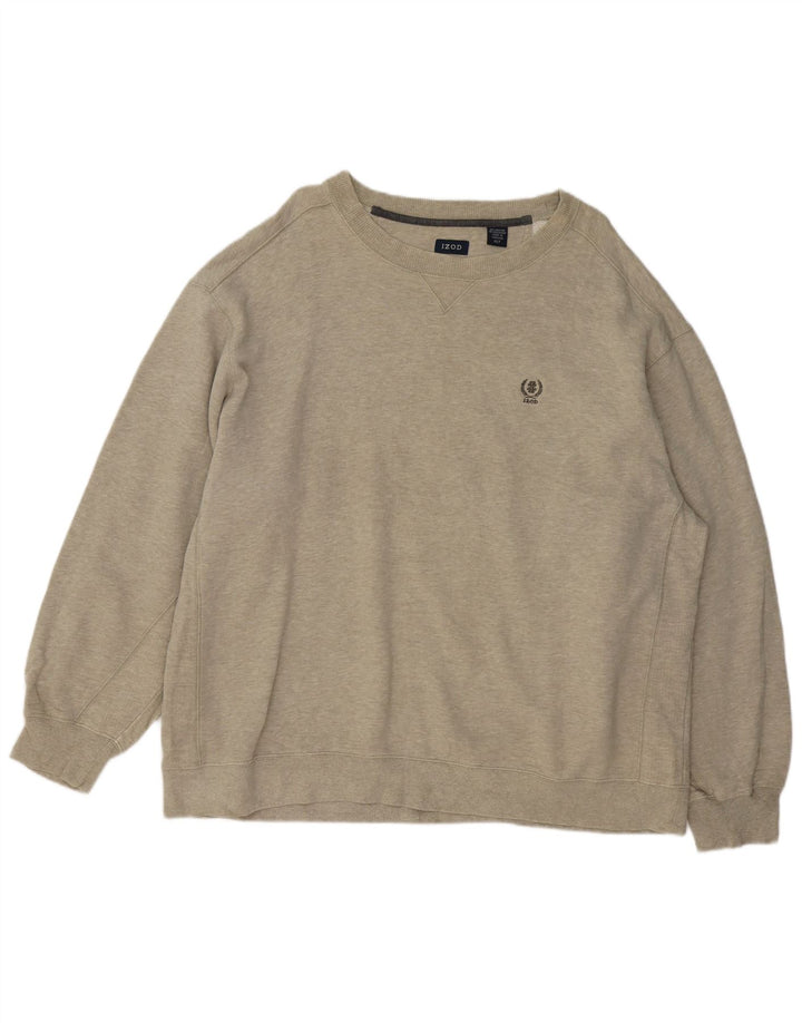 IZOD Sweat-Shirt Homme XL Gris Moucheté Coton