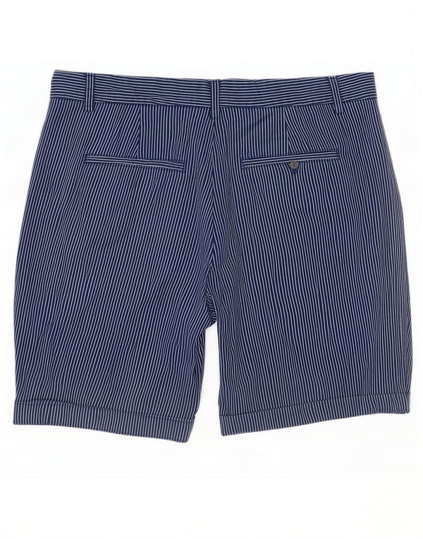 Marks & Spencer Short chino pour femme UK 12 Medium W30 Bleu marine à fines rayures