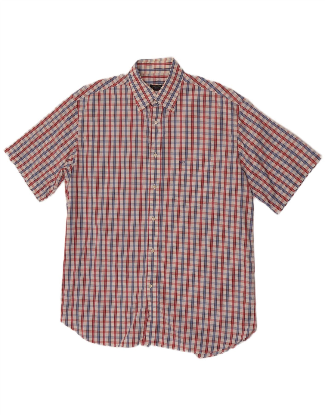 Paul & Shark Chemise à manches courtes pour homme Taille 43 XL Carreaux multicolores