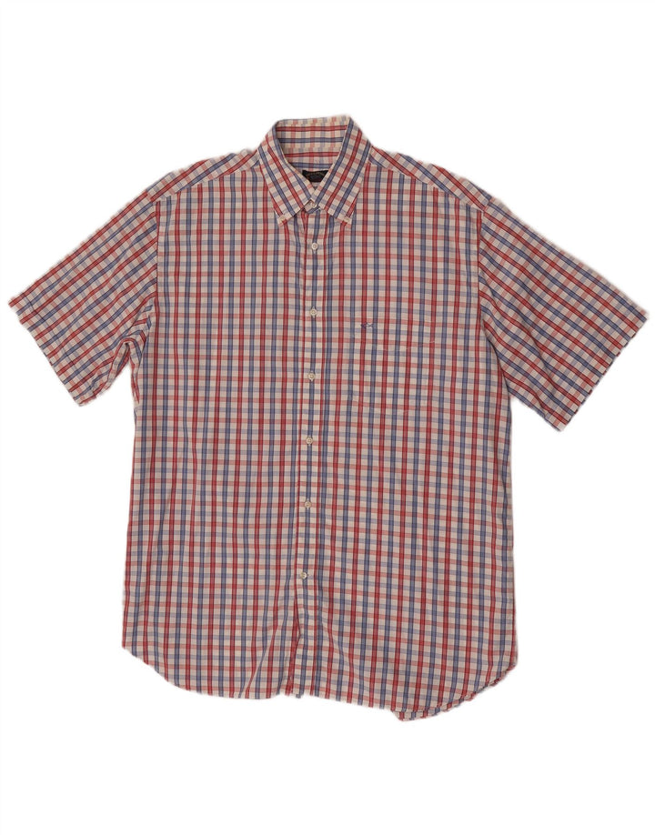 Paul & Shark Chemise à manches courtes pour homme Taille 43 XL Carreaux multicolores