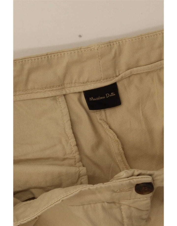 Massimo Dutti Pantalon Chino Slim Femme W34 L26 Beige