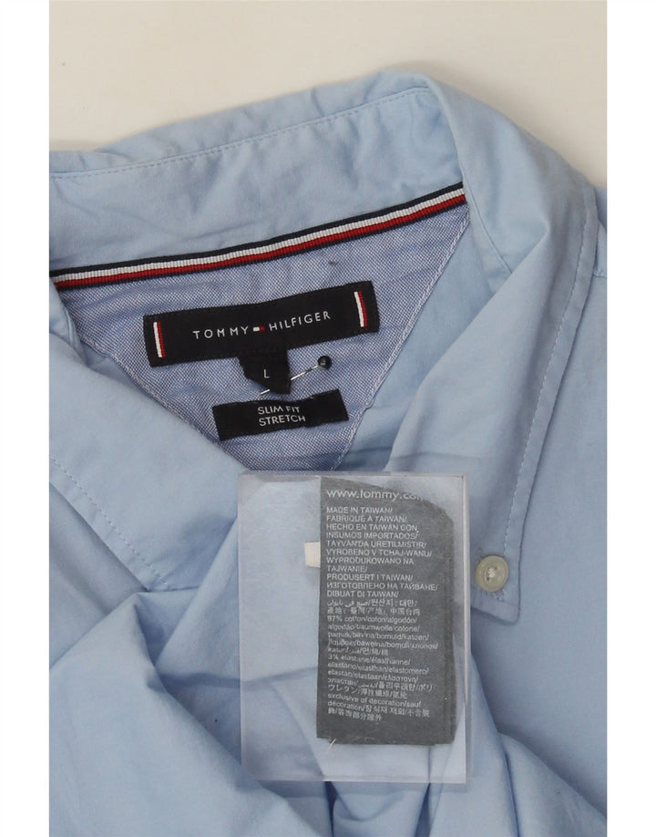 Tommy Hilfiger Chemise Slim Fit Homme Bleu Large