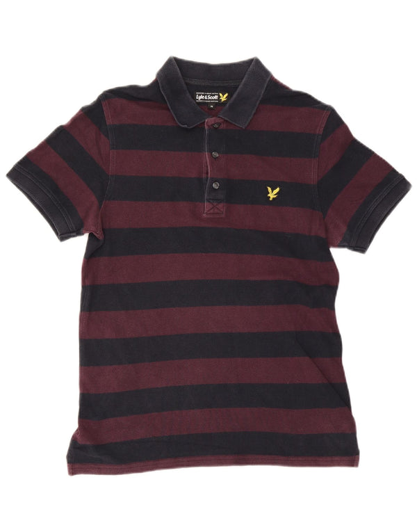Lyle & Scott Polo Homme Violet Moyen Rayé Coton