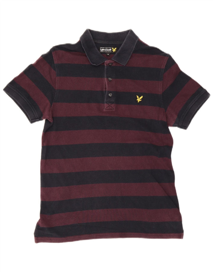 Lyle & Scott Polo Homme Violet Moyen Rayé Coton