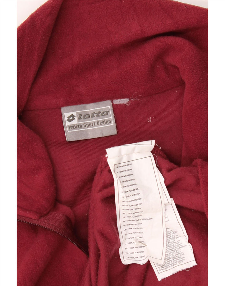 Lotto Pull Polaire Col Zippé Homme Rouge Moyen Polyester