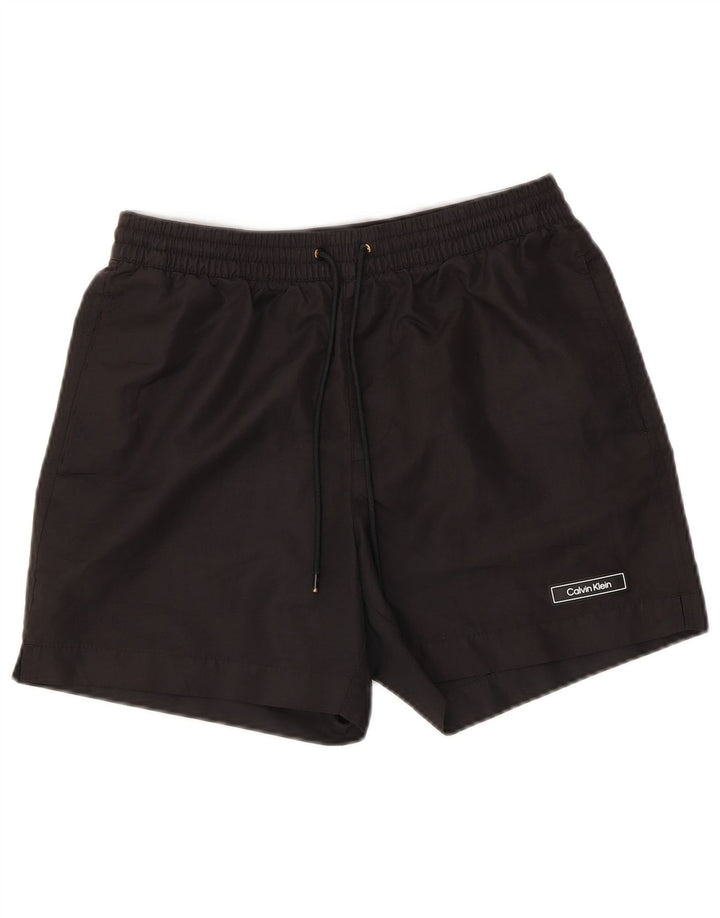 Calvin Klein Short de sport pour homme Petit Noir Polyester