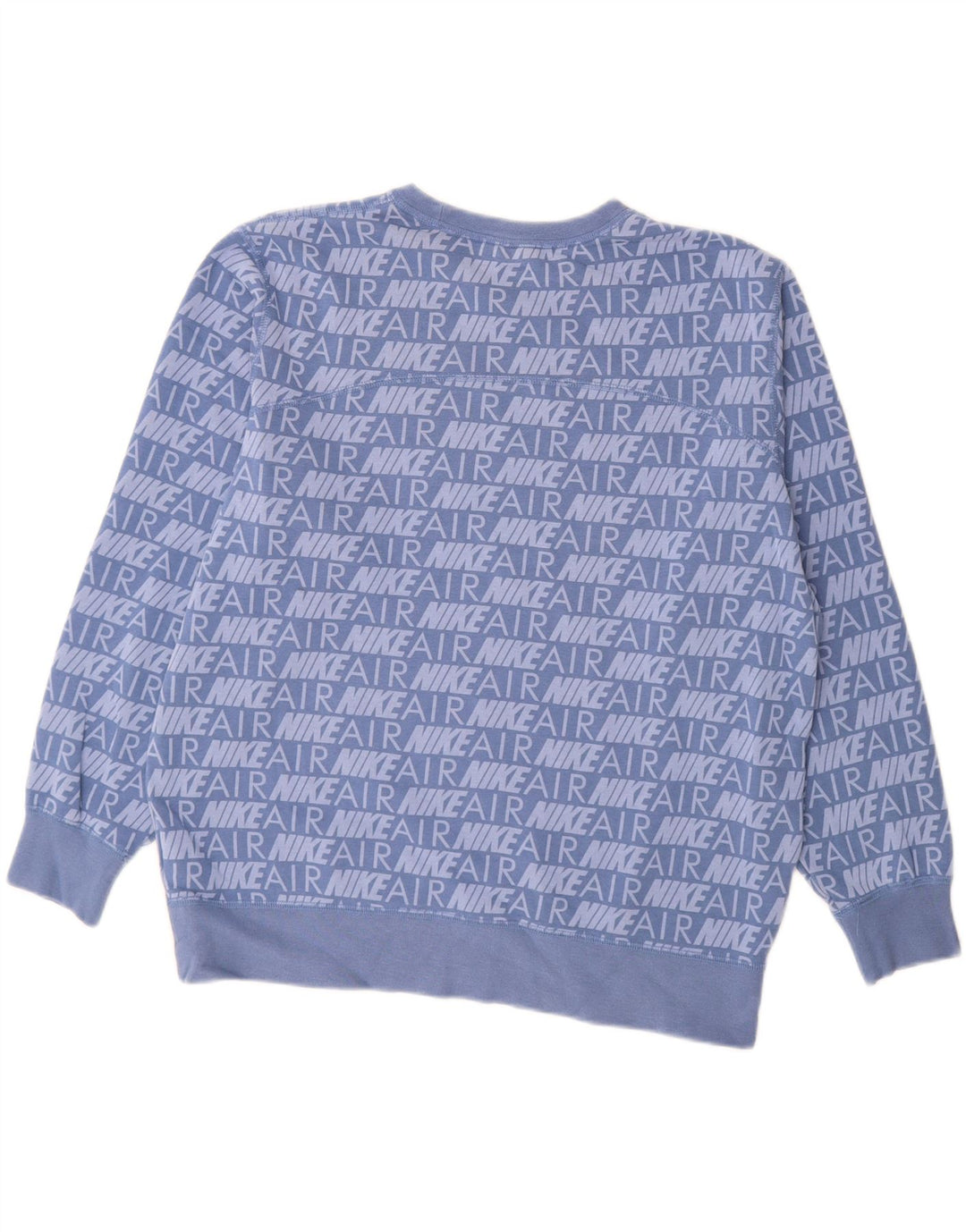 NIKE Sweat-shirt surdimensionné graphique pour femme UK 14 Bleu moyen Coton