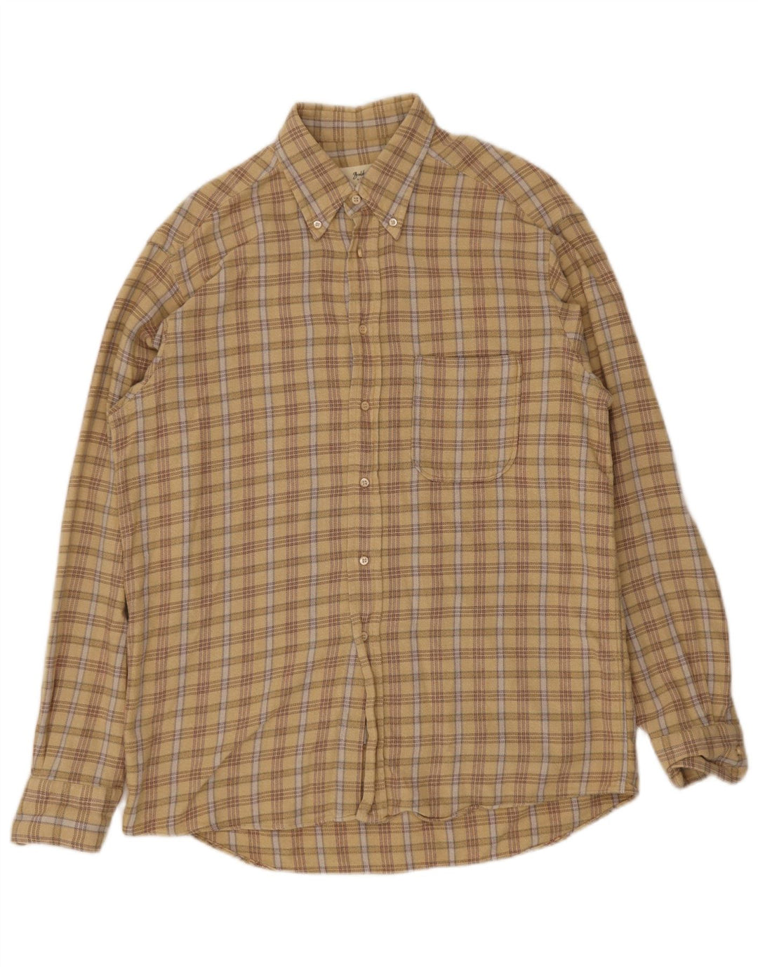 Hugo Boss Chemise en flanelle pour homme Taille 41 Grand carreaux beiges