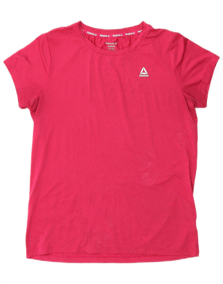 Reebok T-Shirt Femme UK 44 Rose Moyen Polyester