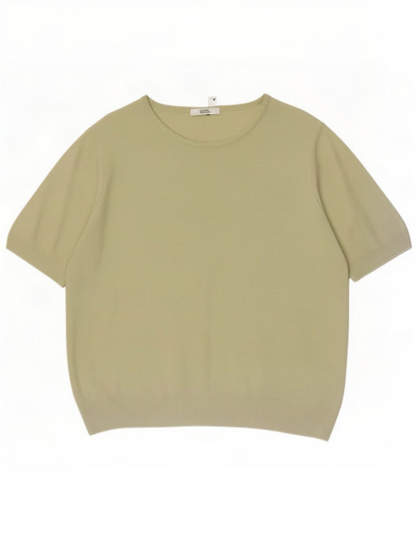 Marks & Spencer Chemisier à manches courtes pour femme UK 18 XL Vert Acrylique
