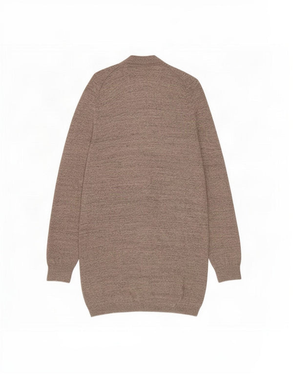 Zara Womens Longline Open Cardigan Pull UK 10 Petit Gris