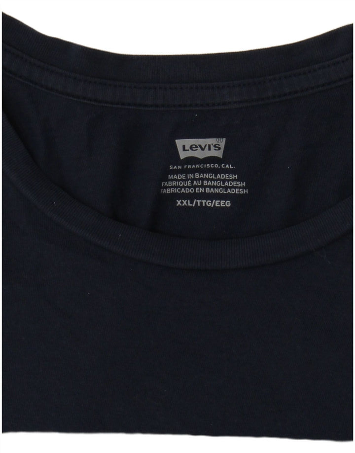Levi's T-Shirt Graphique Homme 2XL Bleu Marine