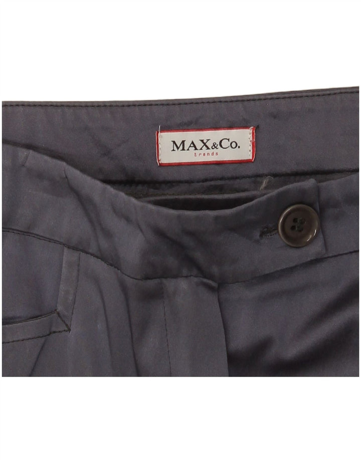 Max & Co. Pantalon décontracté droit pour femme W28 L29 Bleu marine