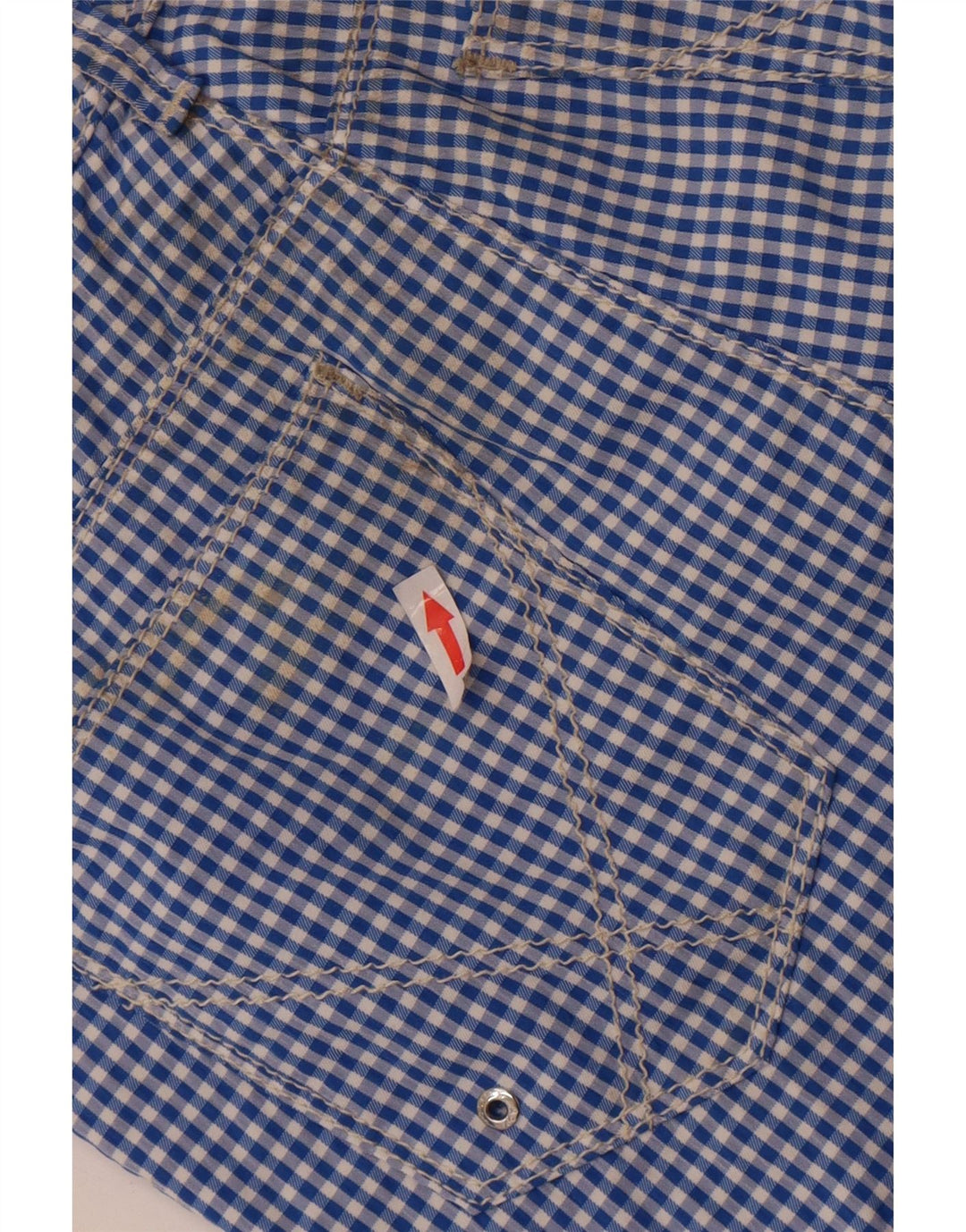 Roy Rogers Short Chino Garçon 11-12 Ans W26 Bleu Vichy Polyamide