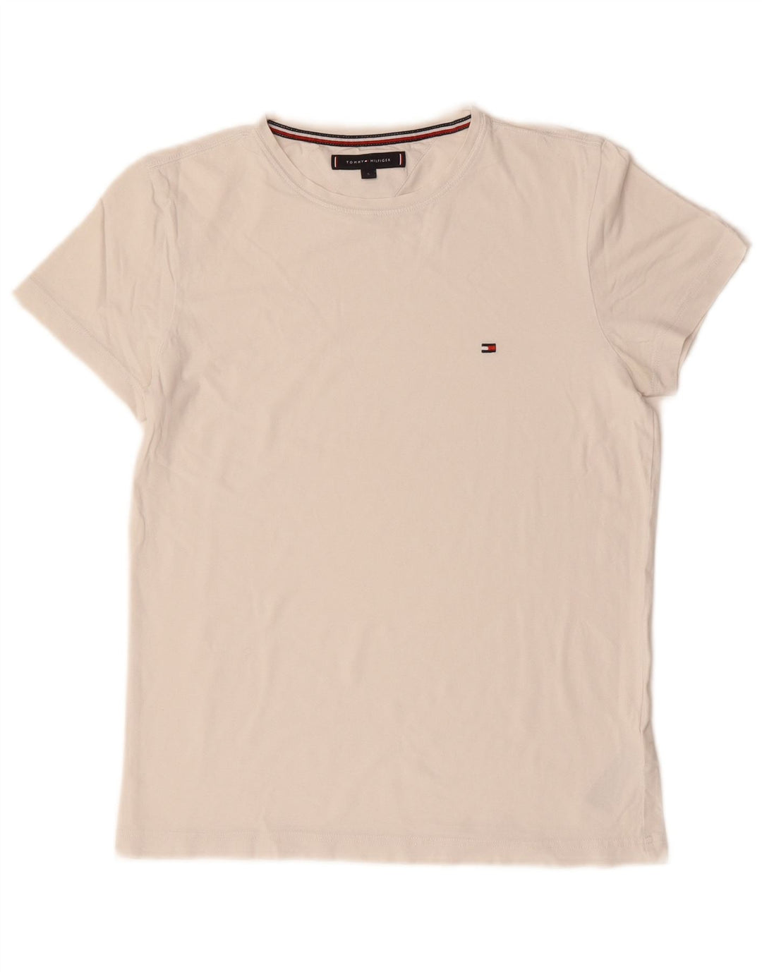 TOMMY HILFIGER T-Shirt Homme Haut Petit Blanc Coton