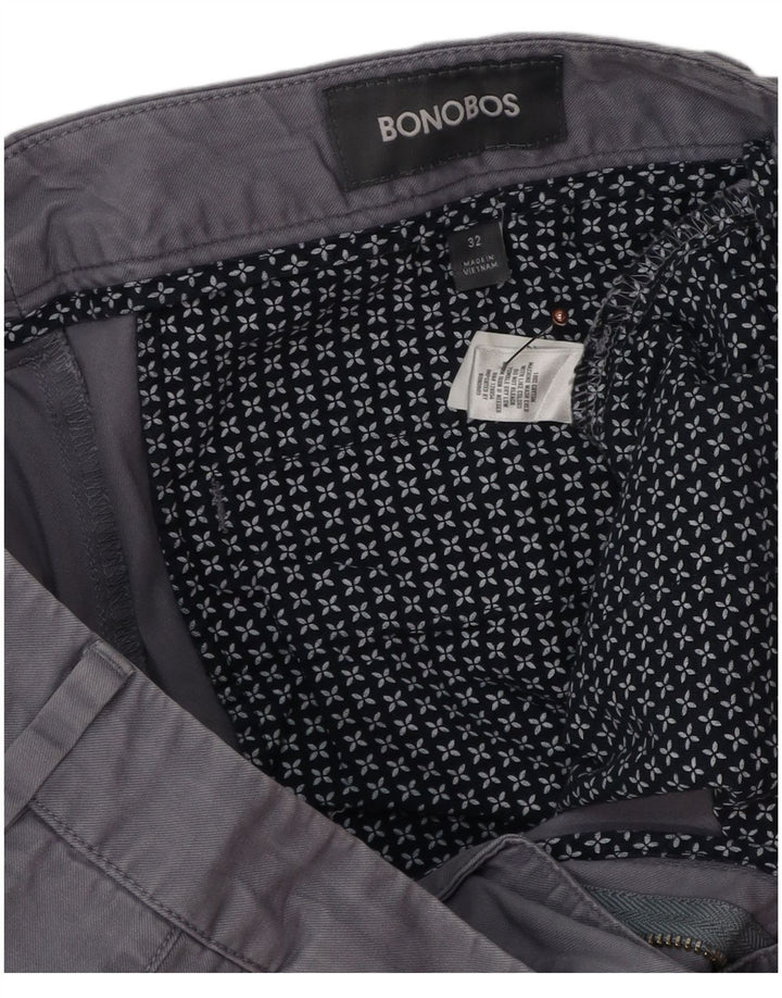 BONOBOS Short Chino Homme W32 Gris Moyen Coton