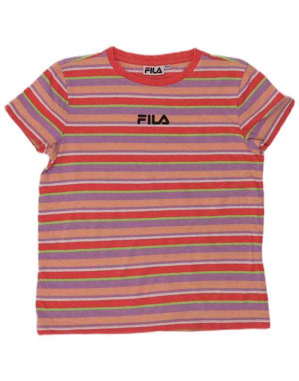 Fila Girls Regular Graphic T-Shirt Top 13-14 ans Multicolore Rayé