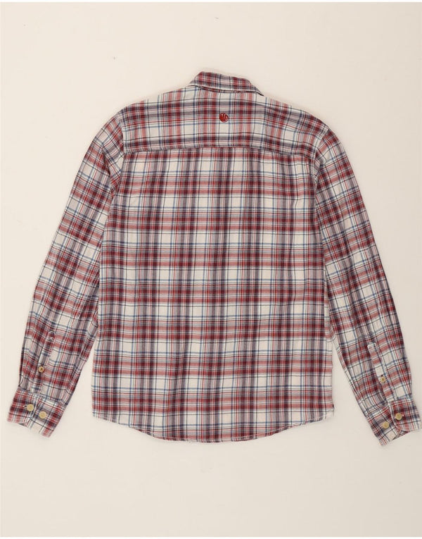 FAT FACE Mens Flannel Shirt Small Red Check Cotton