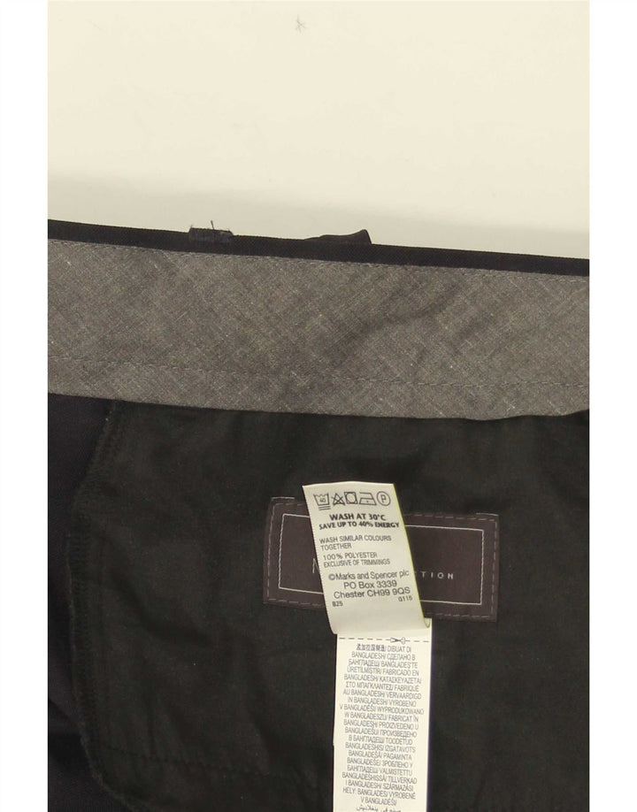Marks & Spencer Pantalon de costume droit coupe droite pour homme W42 L29 Noir