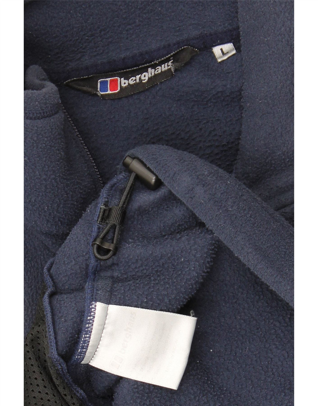 Berghaus Pull polaire à col zippé pour homme, grand, bleu marine, polyester