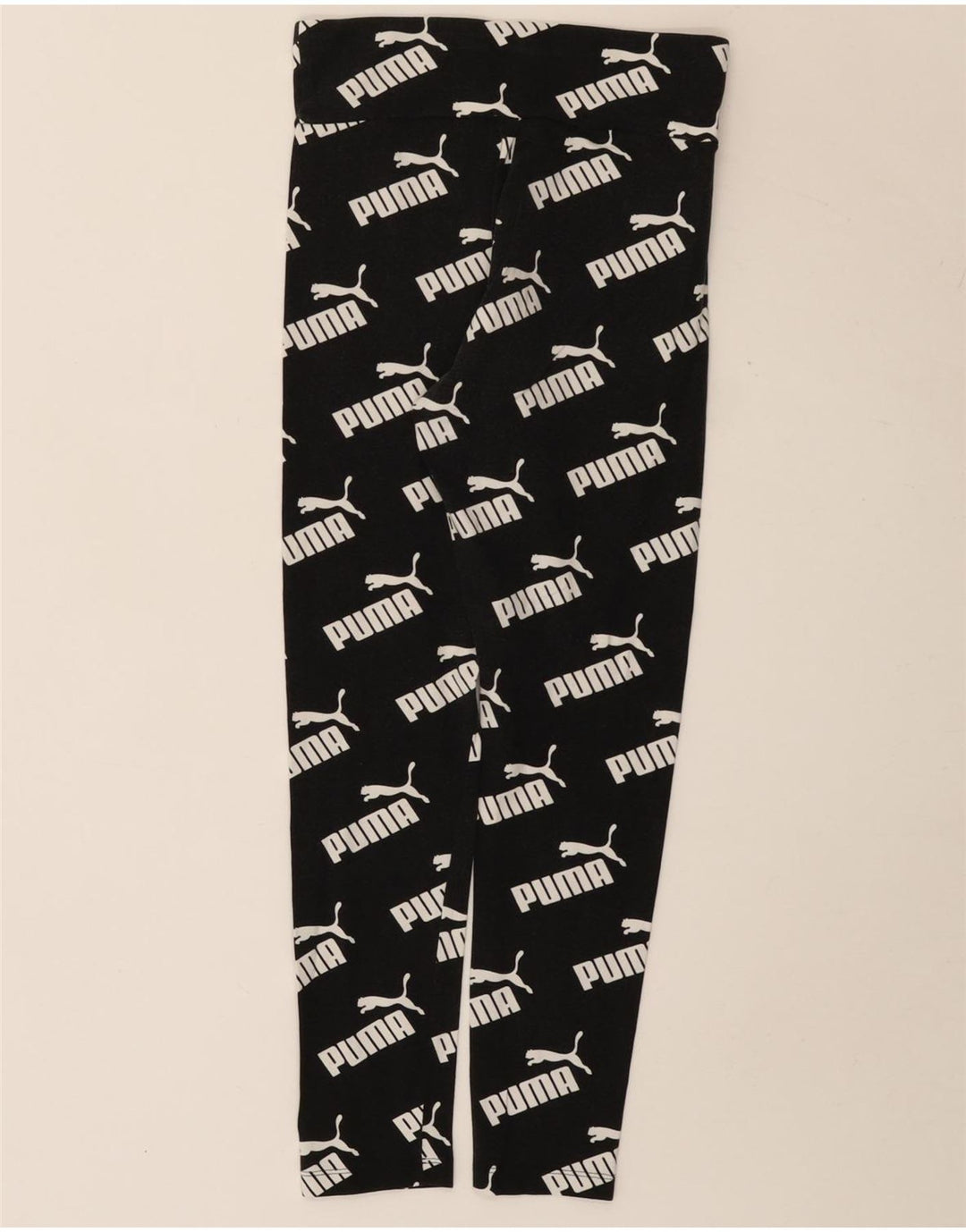 Puma Leggings graphiques pour femmes UK 10 petit coton noir