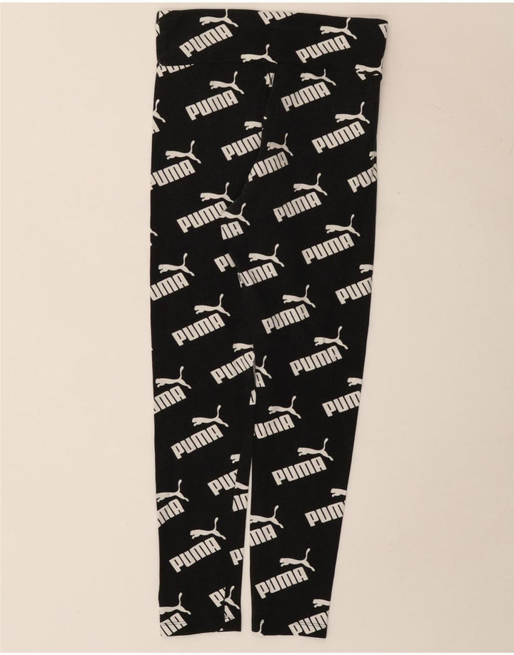 Puma Leggings graphiques pour femmes UK 10 petit coton noir
