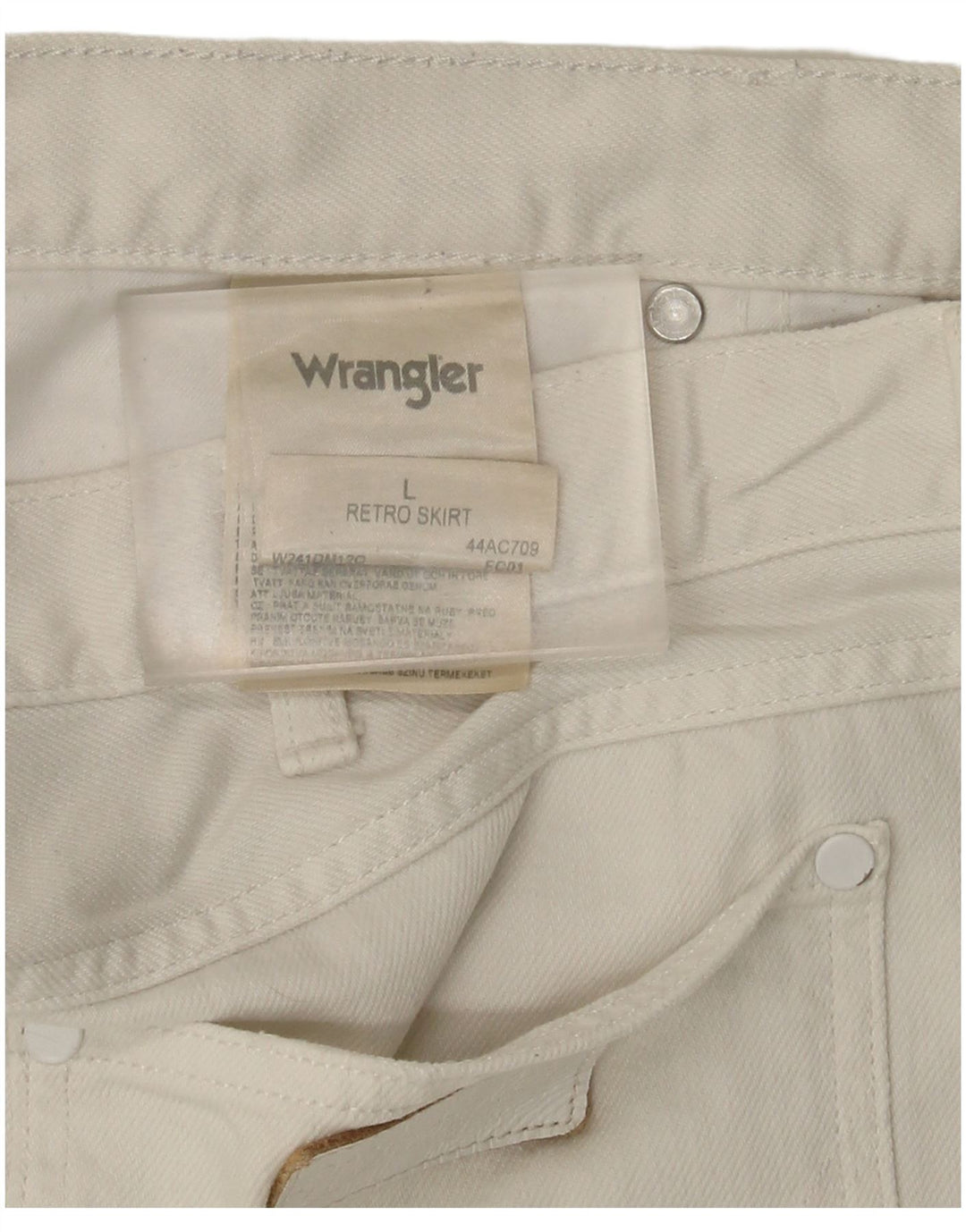 Wrangler Mini jupe en jean pour femme W36 en coton blanc