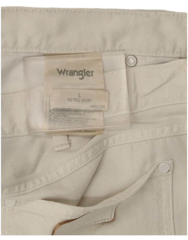 Wrangler Mini jupe en jean pour femme W36 en coton blanc