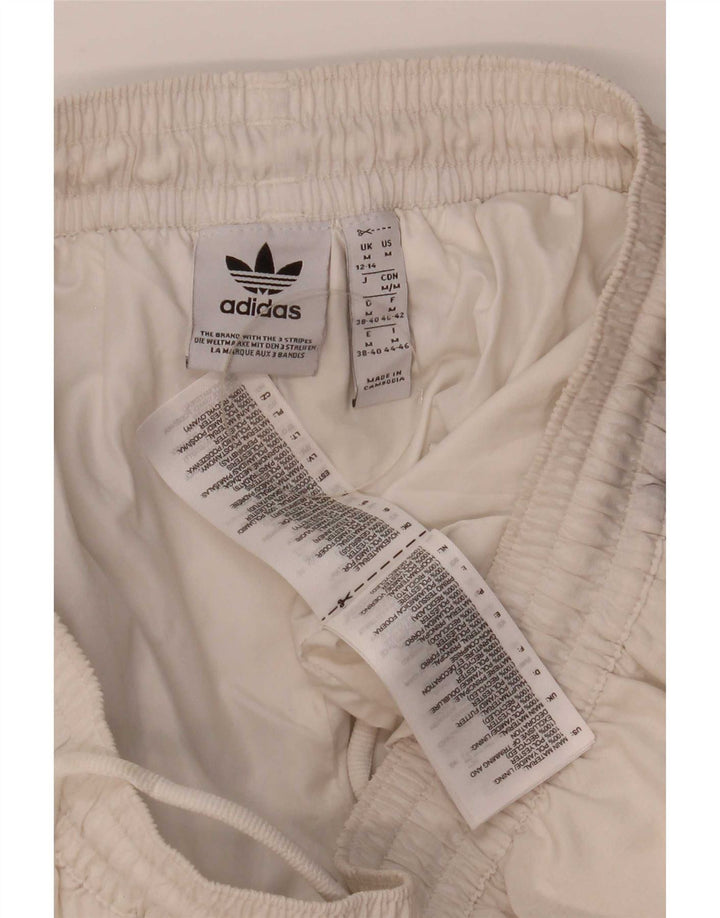 Adidas Pantalon de survêtement pour femme UK 12/14 Medium Blanc Polyamide