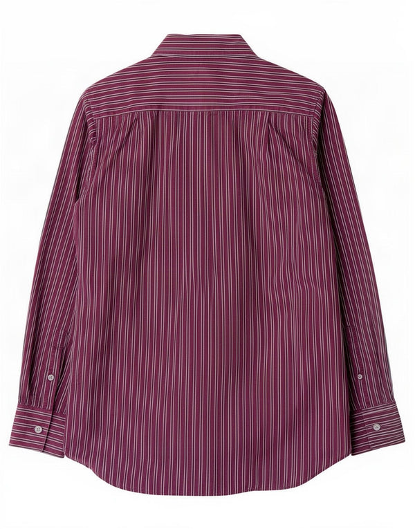 Dkny Mens Shirt Size 14 1/2 Small Purple Pinstripe
