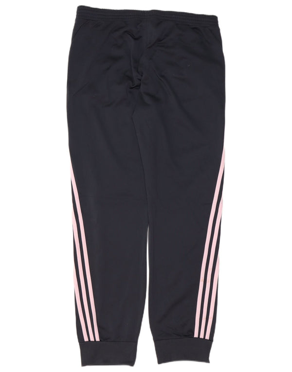 ADIDAS Pantalon de survêtement pour femme Joggers UK 16 Large Bleu Marine Polyester